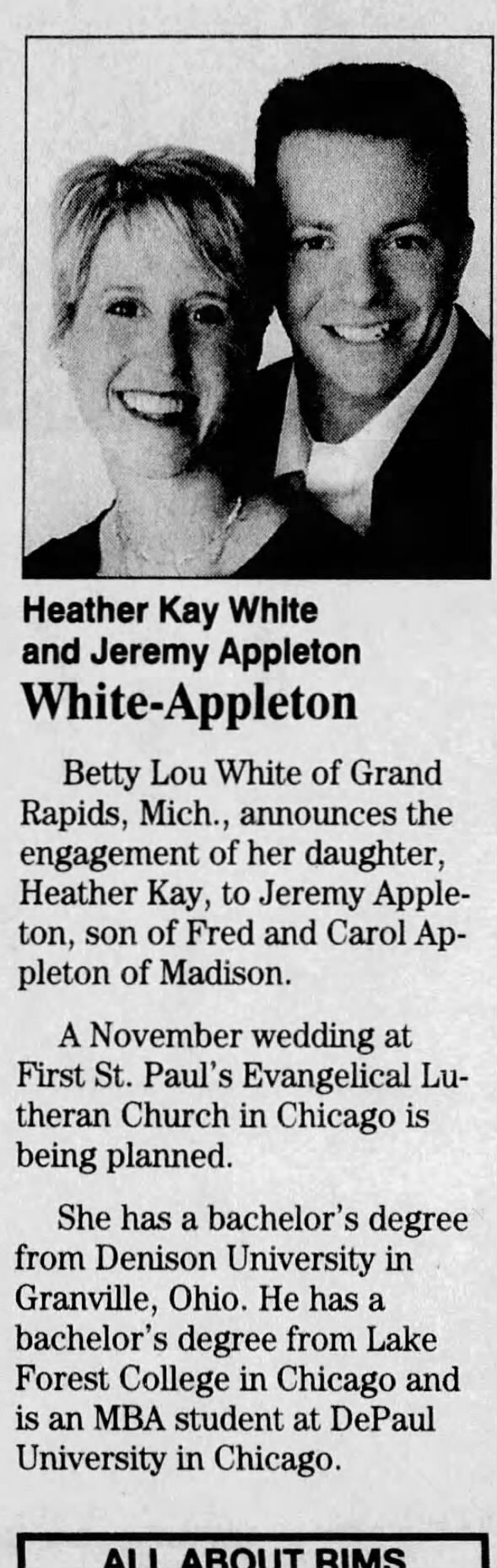 Marriage of White / Apple-ton